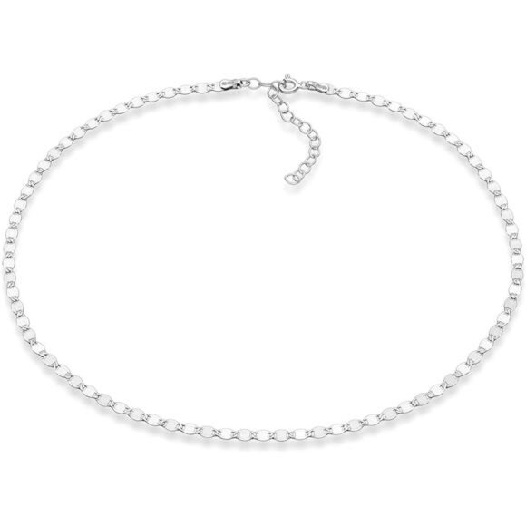 925 Sterling Silver, 18K Gold Plated Figaro, Beaded Singapore - Picture 1 of 7